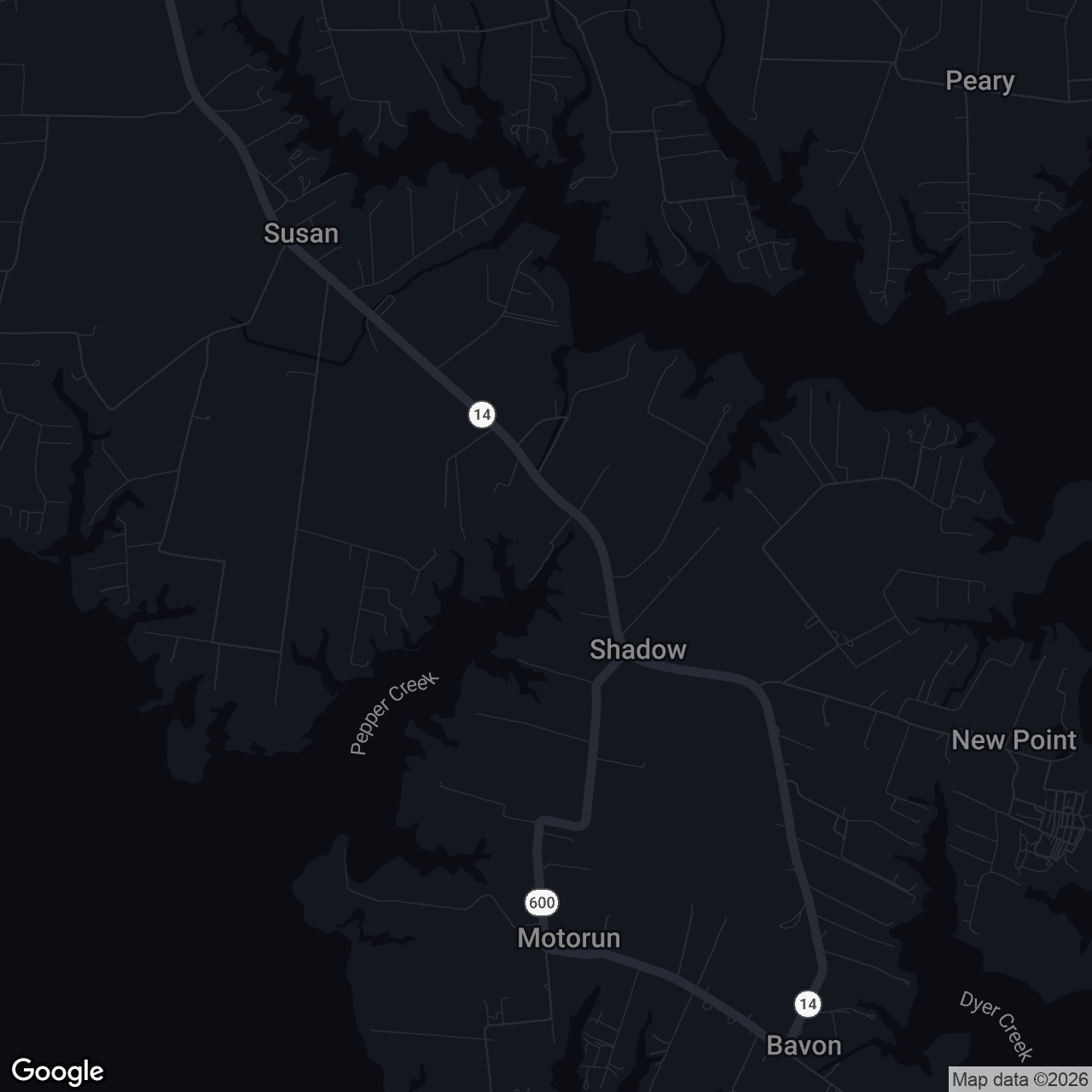 Map showing 102 Smiths Railway Ln