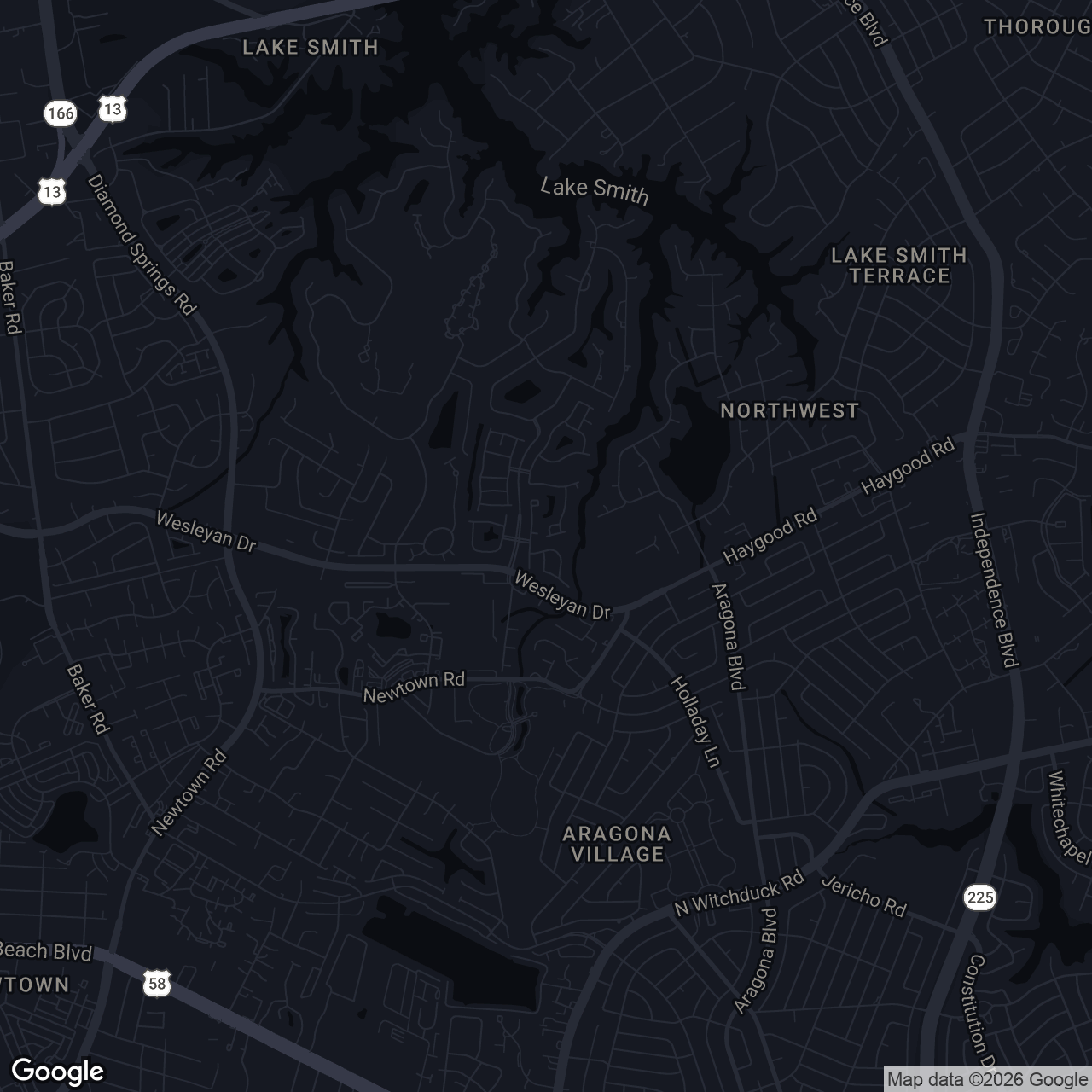 Map showing 1057 Gamston Ln