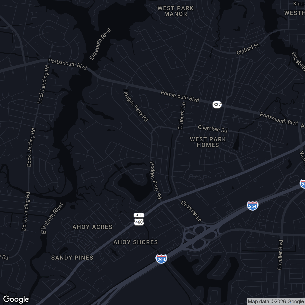 Map showing 1509 Hodges Ferry Rd