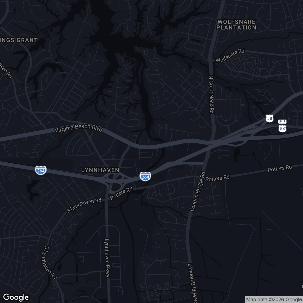 Map showing 217 N Lynnriver Dr