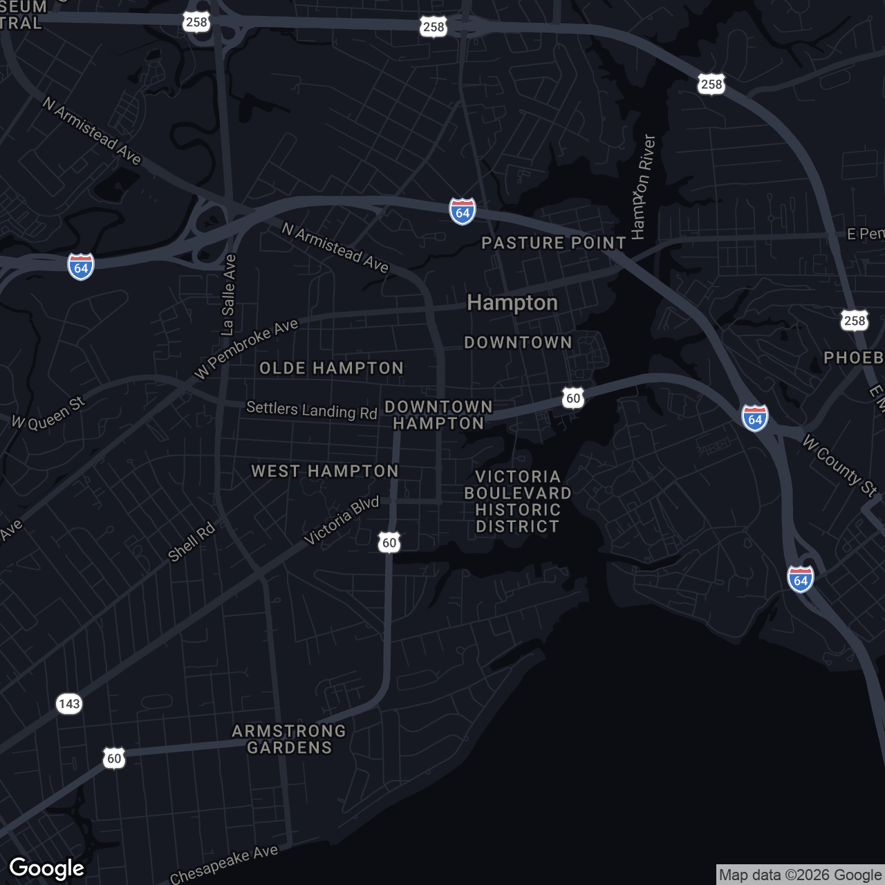 Map showing 229 S Armistead Ave
