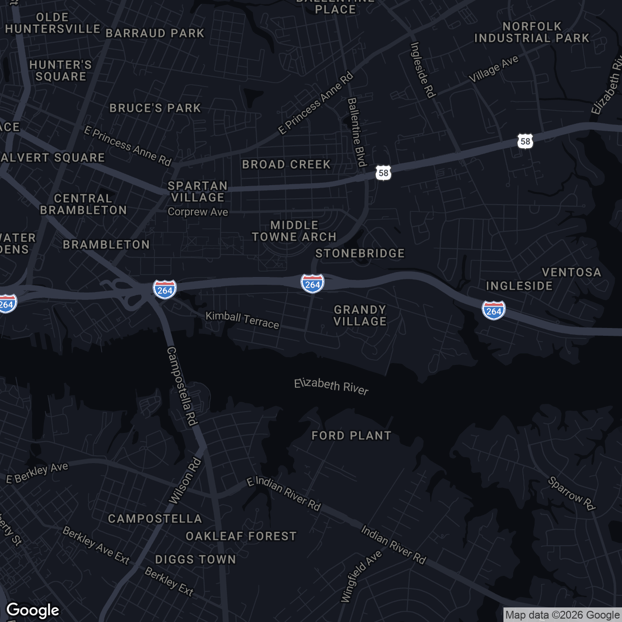 Map showing 2901 Victoria Ave