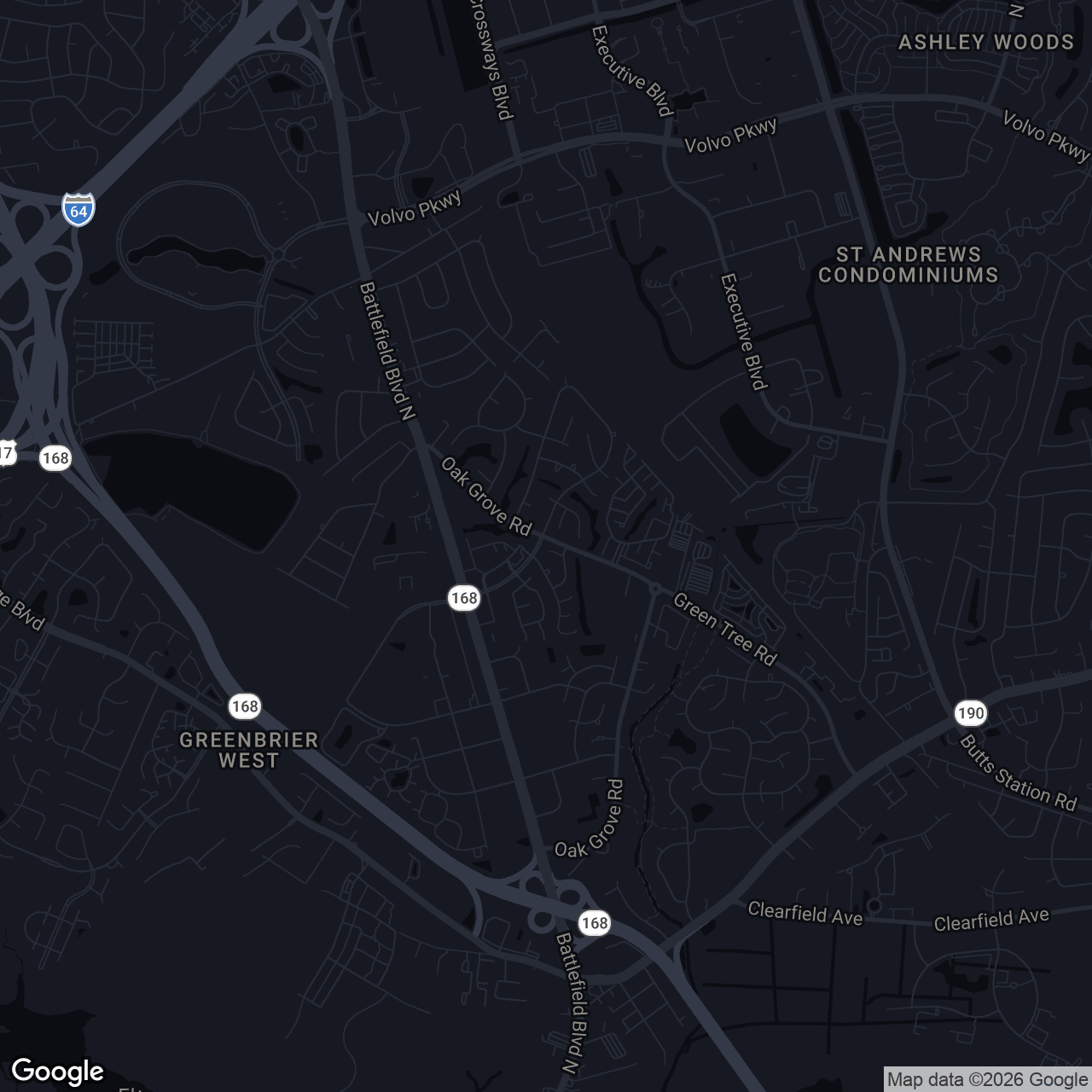Map showing 302 Fairfax Terrace