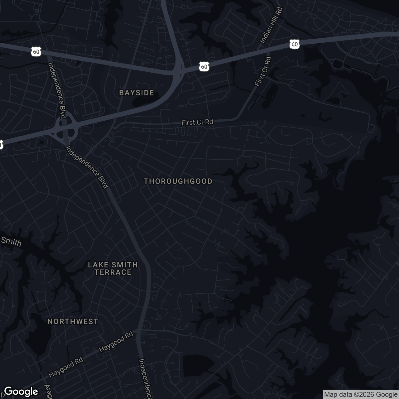 Map showing 4400 Chandler Ln