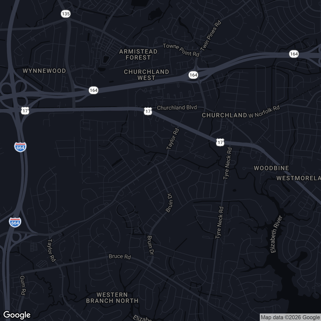 Map showing 4402 Dartmoor Ct