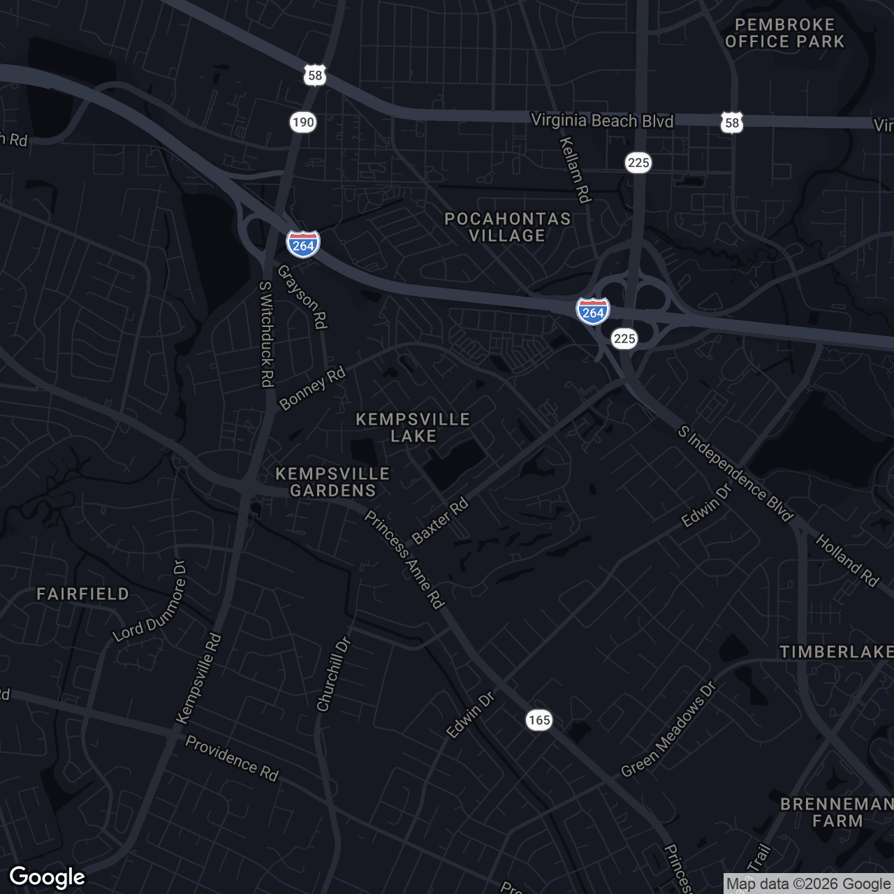 Map showing 4739 Eldon Ct