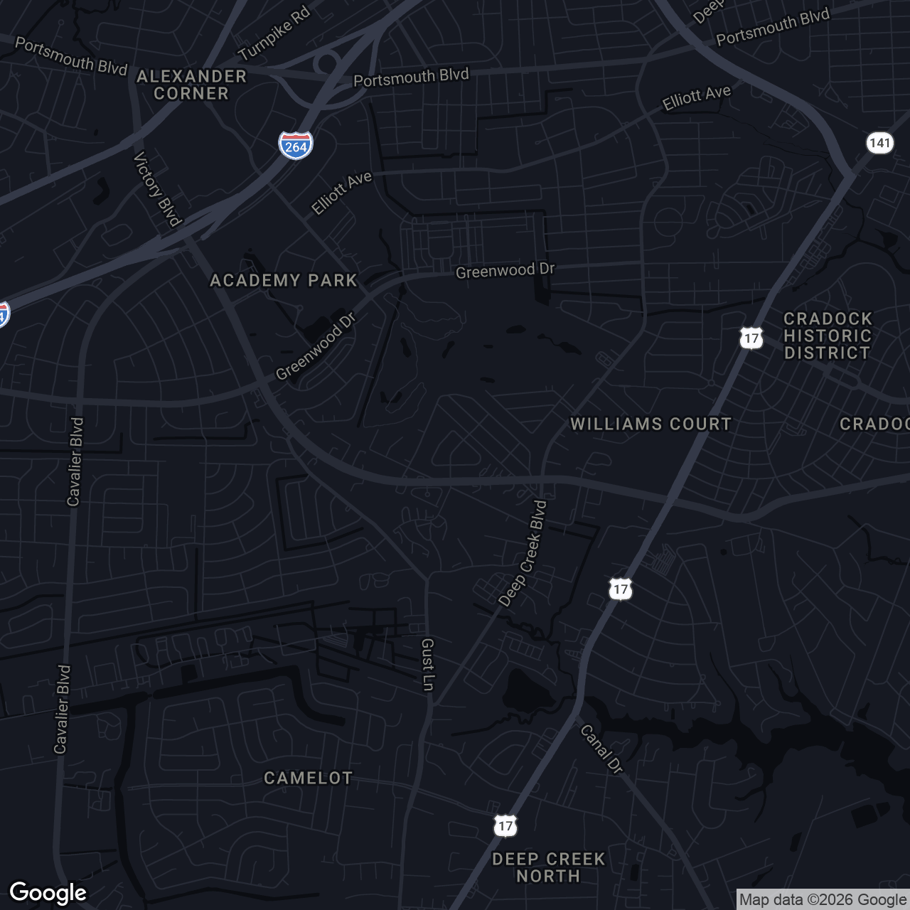 Map showing 505 Kent Dr