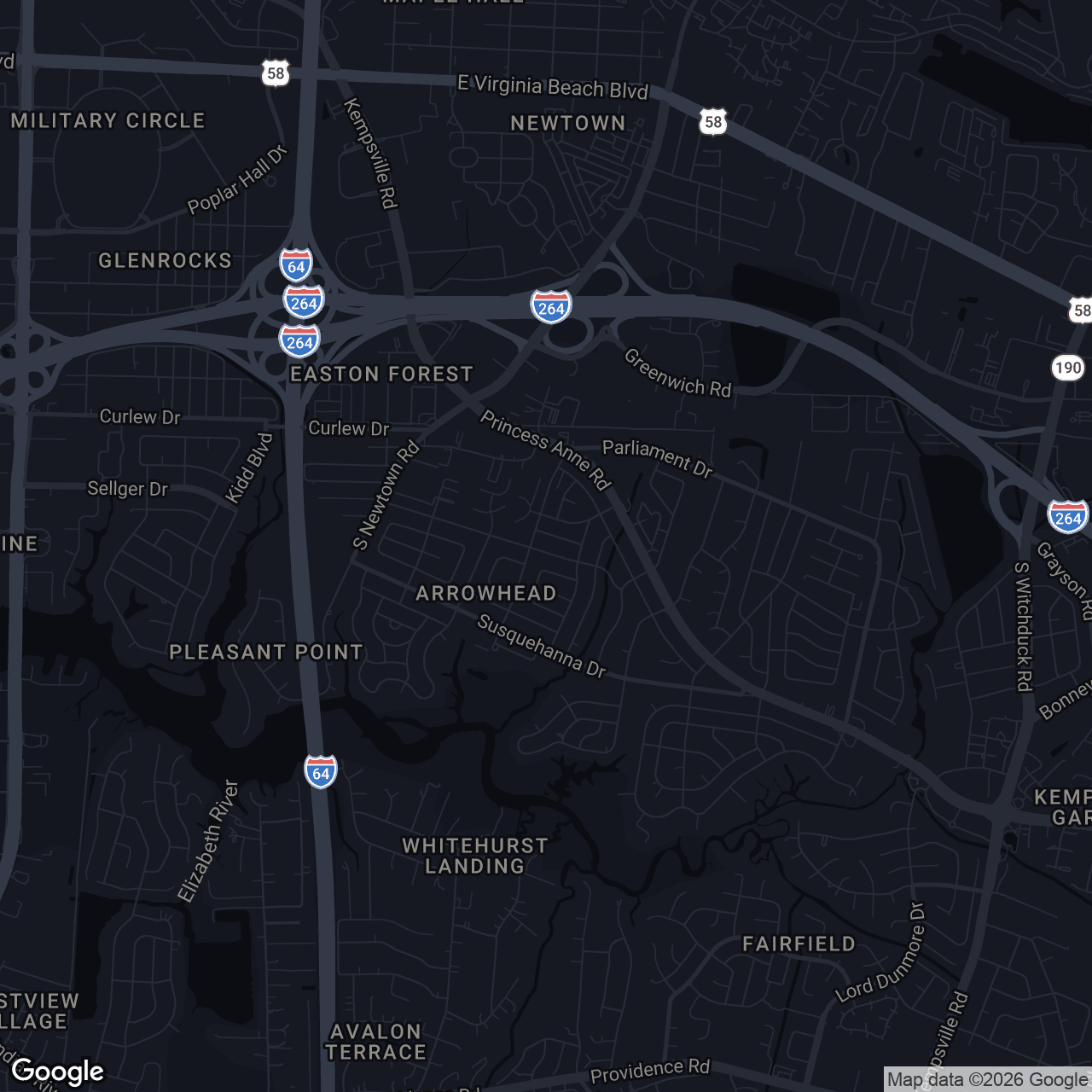 Map showing 5620 Pontiac Rd