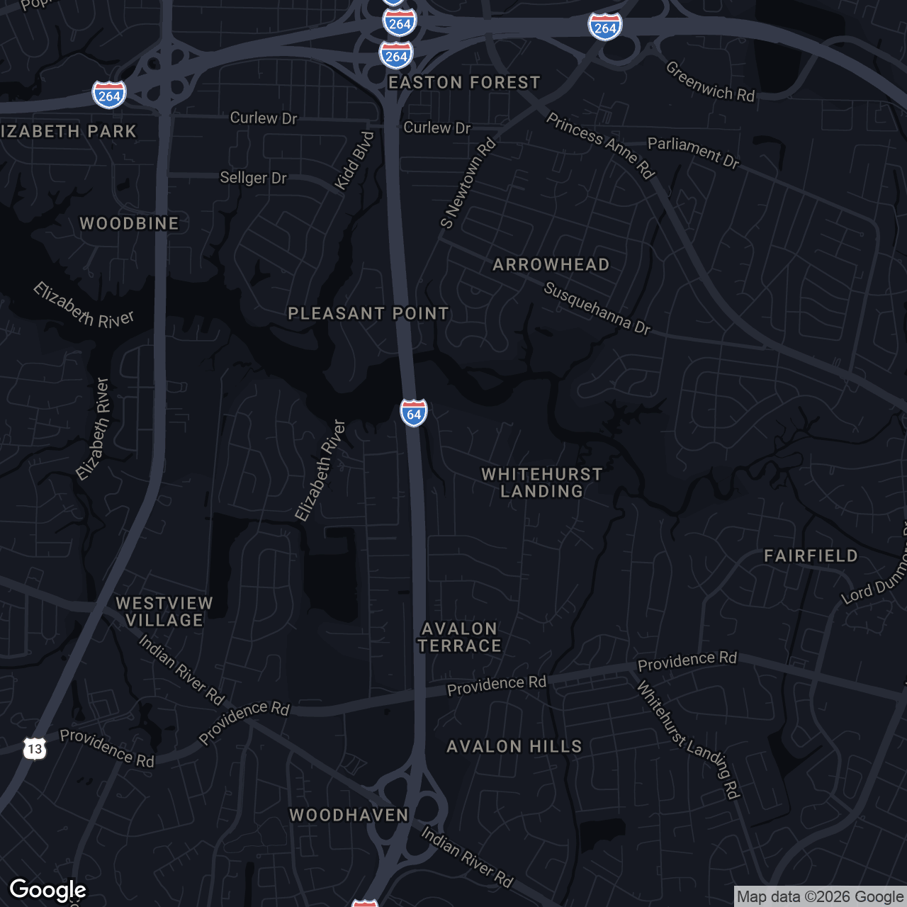 Map showing 5775 Normandy Ave