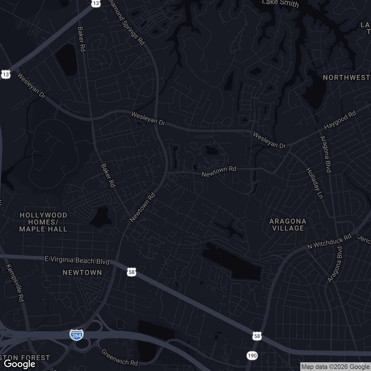 Map showing 709 Brook Meadow Ct
