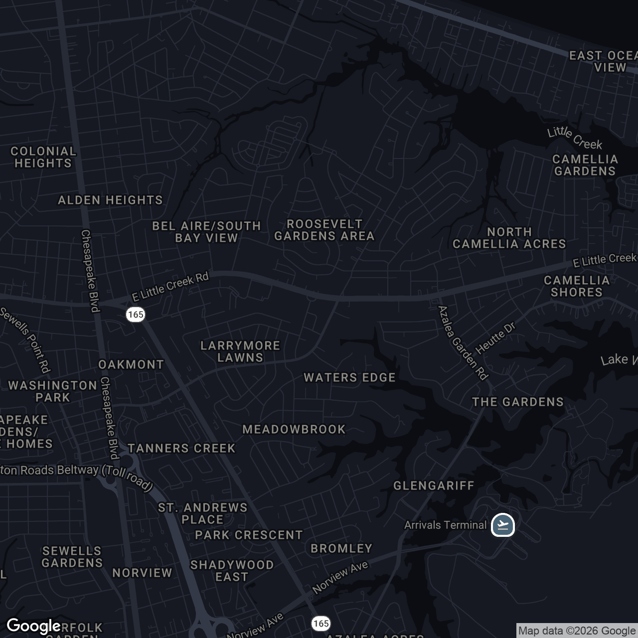 Map showing 7712 Bergen St