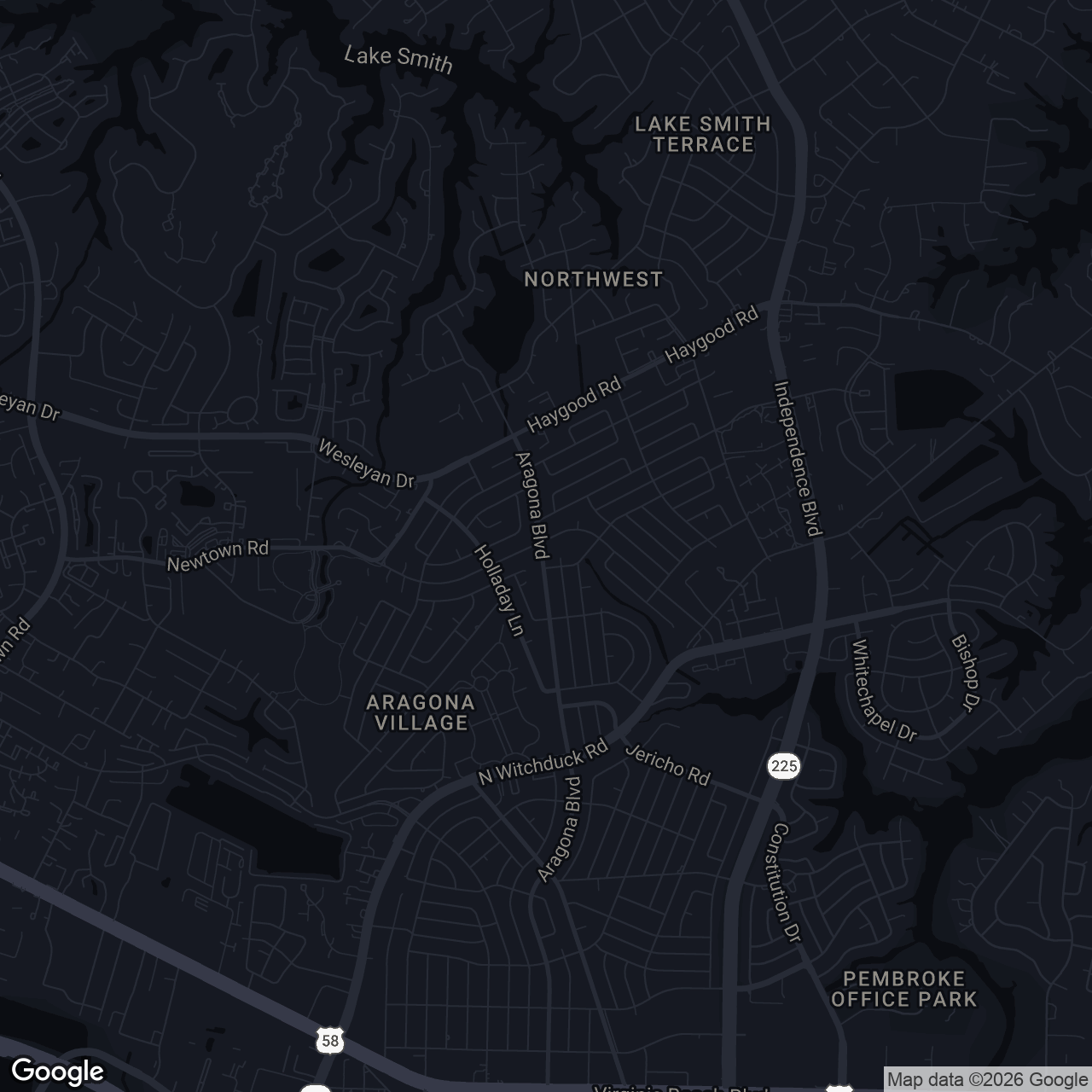Map showing 848 Aragona Blvd